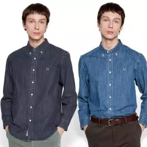 [백화점 정품] 헤지스 [25FW][2컬러 택1] 남성 데님 워싱 긴팔셔츠 HZSH5D336