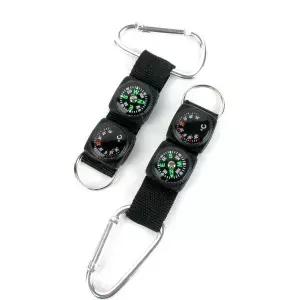 허리춤걸이 O링구성 휴대용나침반 재난대피 다기능 카라비너