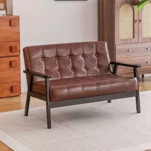 사무실소파 레트로 가죽 사무실용 중역용 임원실 3인