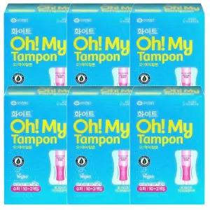 화이트 오마이 탐폰 슈퍼 10+2P X 6팩
