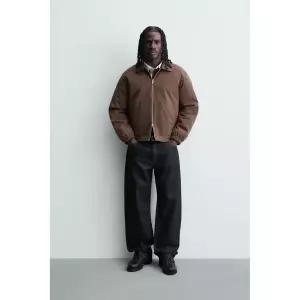 ZARA 릴랙스 핏 하이테크 재킷 - 브라운