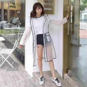 [다잇템]여자 레인코트 우기 엣지 콘트라스트 장마 점퍼 (9485451A)