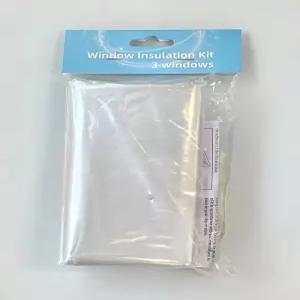 실내 크리스탈 클리어 수축 필름 가정용 단열재 창문 키트(창 3개)
