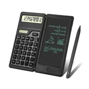 [문구] 휴대용 태양광 전자 메모패드 접이식 계산기 단말기 멀티기능 스탠드형