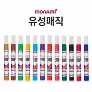 [문구] 고급 유성매직펜 12색 미술용 네임펜 아트마커 색상