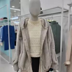 꼼빠니아후드 퍼이크 퍼 무스탕 CAEW0WFU010430_JK