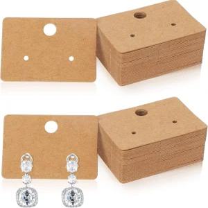 귀걸이 카드 100개 갈색 종이 태그 디스플레이 걸이 패키지 판매용 (갈색)