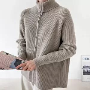 [신상오픈런]여성용 루즈핏 나그랑 투웨이 폴라 카라 니트 가디건 (40818191)