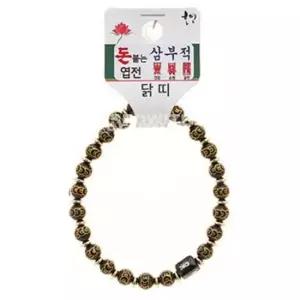 염원팔찌 엽전 붙는 띠 닭 팔찌 불교 삼부적 돈 염주