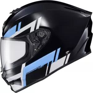 스콜피온EXO R420 풀페이스 폴리카보네이트 스트리트 오토바이 헬멧 통신 준비된 스피커 포켓 DOT 스넬