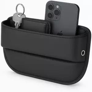 AC4 ？ 유니버설 카시트 갭 필러 정리함 자동차 SUV 및 트럭용 프리미엄 PU 가죽 보관함 앞좌석 케이블 슬롯