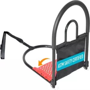 스탠드 침대 레일 어드밴티지 트래블러 성인 노인 및 노인용 파우치가 있는 비만 접이식 난간 패딩 핸들이