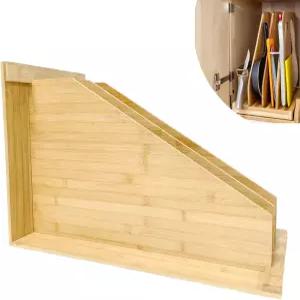 캐비닛용 U pgrade 천연 대나무 나무 트레이 칸막이 15.5인치 H x 12인치 W 22.5인치 D 쿠키 시트 정리함