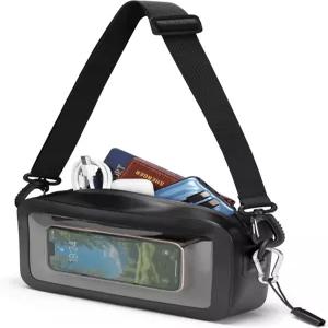 휴대폰 터치스크린 기능과 백몰 시스템이 포함된 스마스롭 방수 슬링백 카라비너와 호루라기가 패니 팩