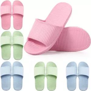 샤이윈 6팩 논 슬립 샤워 슬라이드 여성용 경량 목욕 슬 및 홈 호텔 체육관 스파 풀용 샌들