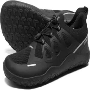 주린 남성용 맨발 트레이닝화 와이드 토박스 제로 드롭 솔 슬립온 걷기 역도 운동 트레일 러닝 하이킹을