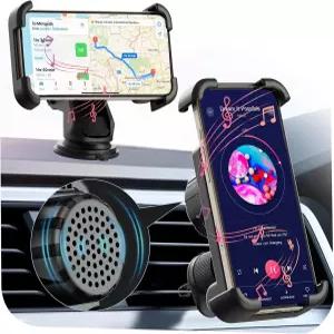 블루투스 스피커가 장착된 히티푹 자동차 휴대폰 홀더 내비게이션/음량 증폭 아빠와 엄마를 위한 선물