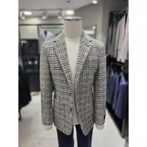 파렌하이트지이크 03 가을 겨울 아이보리 로마 깅업체크 져지 자켓 FJ