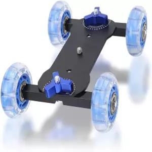 타이이 카메라 슬라이더 테이블 돌리 데스크톱 로드 레일 롤러 트랙 10KG 용량 스케이터 차량용 DSLR