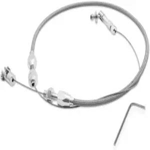 Daola888 24인치 범용 스로틀 케이블 스테인리스 땋은 커버 알루미늄 피팅 잠금 키트 조절 가능한 가속기