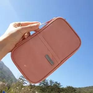 [셀러에이드]가족여행 지갑 생활방수 살구색 여권 홀더 트래블 케이스 올인원