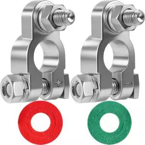 배터리 단자 커넥터 자동차 트럭 해병대 등용 부식 방지 와셔 2개가 장착된 밀리터리 사양의 음극식 중장비