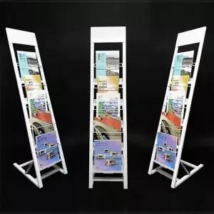 [하프클럽/셀러허브]카달로그 거치대 전단지 팜플렛 잡지 꽂이 1열 5단 WH