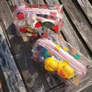 휴대용 컬러풀 여행용 투명 파우치 답례품 수영복 pvc 휴대용