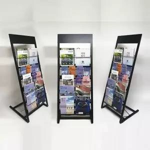 [하프클럽/셀러허브]카달로그 거치대 전단지 팜플렛 잡지 꽂이 2열 5단 BK