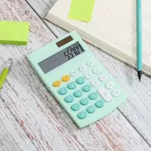 [문구] 12자리 컬러 계산기 실용 일반계산기 다양한 색상 그린 수학