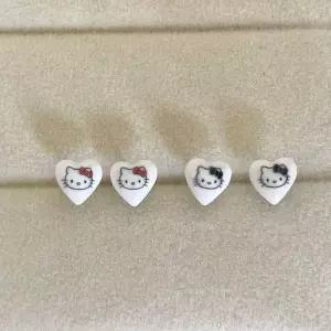 하트 귀걸이 고양이 캐릭터 귀여운 써지컬 데일리 남녀 공용 우정