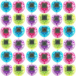 Jerify 36피스 가상 전자 디지털 애완동물 장난감 레트로 핸드헬드 게임 90년대 소년 소녀용 열쇠고리 포함 향수를 불러일으키는