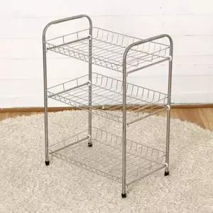 [생활] 스테인리스 사각 선반 조립형 미니 진열대 3단