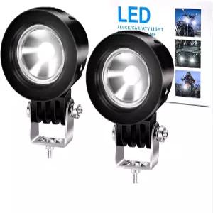 최고의 오토바이 조명 2인치 안개등 포크 튜브 유도 ATV 자전거 액센트 오프 로드 (화이트)