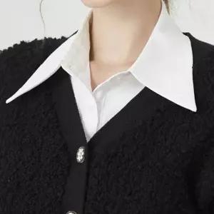 화이트 빅카라 페이크넥 셔츠 카라셔츠 레이어드 사이즈조절