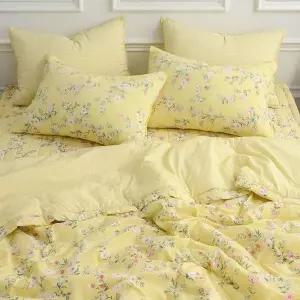 이불베개세트 빅토리아 간절기이불 베개세트 퀸 Q 옐로우 베개솜