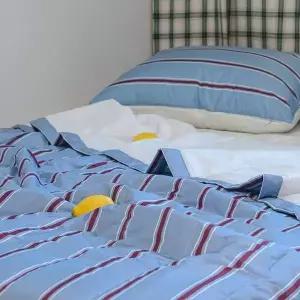 [골드스마일]이불베개세트 레트로 M2 듀라론 냉감 이불 베개 슈퍼싱글 SS 블루