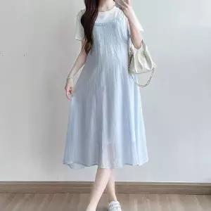 아레니아 임산부 원피스 임부복 끈나시 루즈핏 휴양지 엄마 민소매