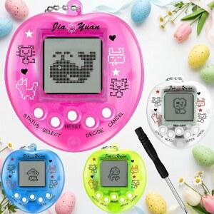 Sosation 3Pcs 가상 애완동물 열쇠고리 전자 디지털 크리스마스 파티, 스터퍼 선호 레트로 핸드헬드 게임기 90년대 소녀 소년 생일 선물