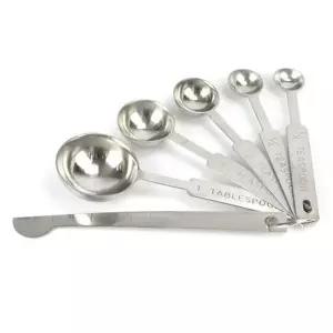 스텐 계량스푼 스쿱 홈베이킹 이유식 계량수저 6종 양면계량스푼