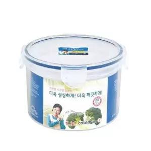 [콩심팥심]쿨맥시 밀폐용기 1.3L 냉장고 반찬통 원형 높은형 1P 냉장고보관용기