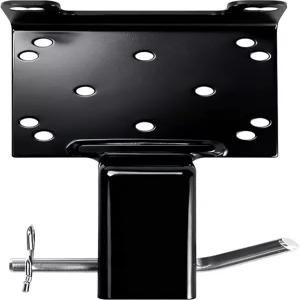 윈치 마운트 리시버 히치 헤비 듀티 트레일러 플레이트 ATV UTV 트럭용 하드웨어 포함 범용 장착 브래킷
