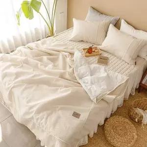 [골드스마일]국내생산 로제 뱀부 시어서커 침구 3color 이불 패드 세트 SS 여름