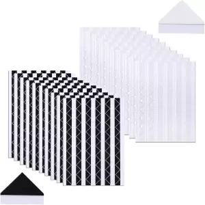 사진 코너 스티커 2040개 20장 셀프 스크랩북용 스크랩북 메모리북 DIY 앨범 일기장(블랙 앤 화이트)