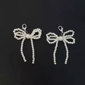 [골드스마일]신발 진주 리본 2개입 악세사리 꾸미기재료 파츠 운동화꾸미기