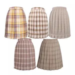 교복몰 학생 길이조절 플리츠 체크 스커트(5컬러).