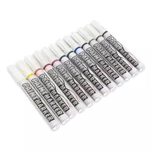 12색 페인트 마카펜 금속 플라스틱 유성펜 세트