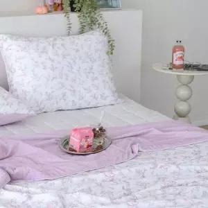 [콩심팥심]이불패드세트 비키 냉감 이불 패드 베개 슈퍼싱글 SS (핑크) (듀라론