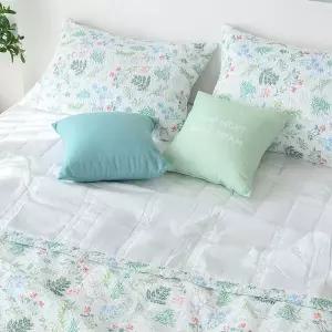 [콩심팥심]이불패드세트 델마 냉감 이불 패드 베개 퀸 Q (민트) (듀라론 쿨