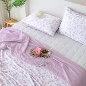 [콩심팥심]이불패드세트 비키 냉감 이불 패드 베개 퀸 Q (핑크) (듀라론 쿨